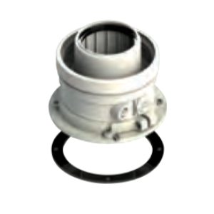 Vertical concentric connection - Ø 60/100 mm, with test point