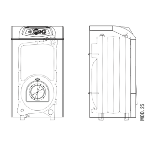 Lattialla seisova valurautakattila ATLAS D 37 (WN) - E. Photo 2